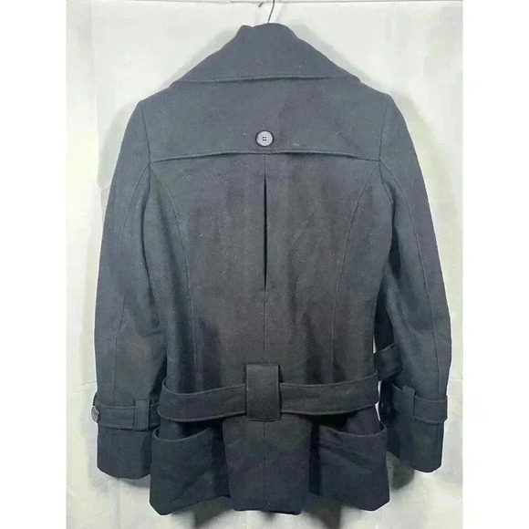MODA international wool coat womens medium black casual winter - Picture 2 of 9